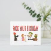 Unikate niedliche Geburtstag Postkarte für Vegetar (Stehend Vorderseite)