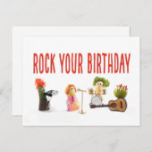 Unikate niedliche Geburtstag Postkarte für Vegetar (Vorne/Hinten)