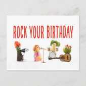 Unikate niedliche Geburtstag Postkarte für Vegetar (Vorderseite)