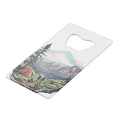 Unikate, retro/Vintage Grafik Geldbeutel Flaschenöffner (Vorderseite Schrägansicht)