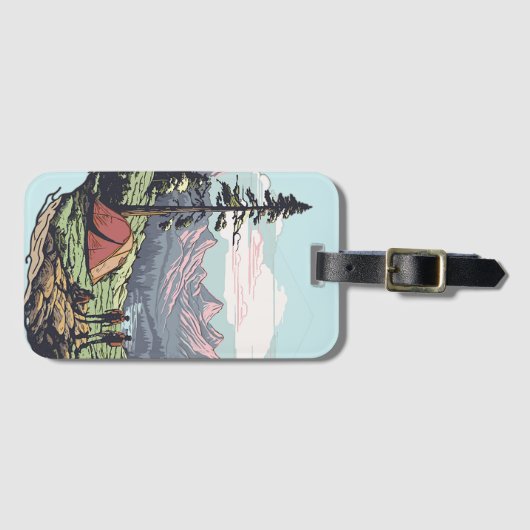 Unikate, retro/Vintage Grafik Gepäckanhänger (Vorderseite (Horizontal))