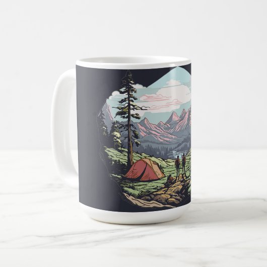 Unikate, retro/Vintage Grafik Kaffeetasse (Vorderseite Links)