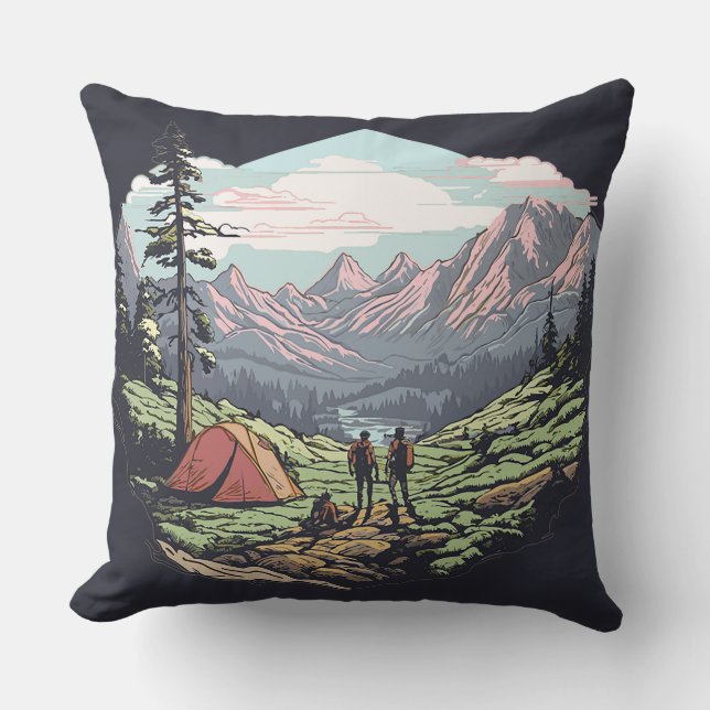 Unikate, retro/Vintage Grafik Kissen (Vorderseite)