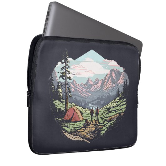 Unikate, retro/Vintage Grafik Laptopschutzhülle (Vorne Rechts)