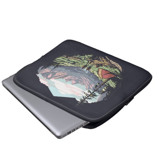 Unikate, retro/Vintage Grafik Laptopschutzhülle (Vorne Knopf)