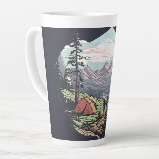 Unikate, retro/Vintage Grafik Milchtasse (Linke Ecke)