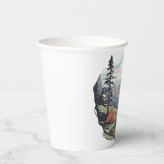 Unikate, retro/Vintage Grafik Pappbecher (Rechts)