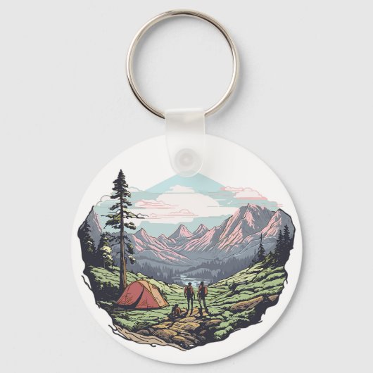 Unikate, retro/Vintage Grafik Schlüsselanhänger (Vorderseite)