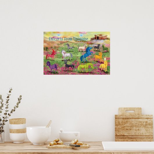 Unikorn aus Unimaise Poster (Küche)