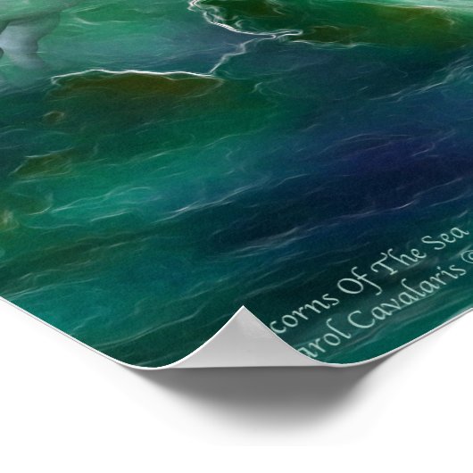 Unikorne des Sea Art Poster/Print Poster (Ecke)