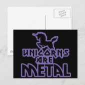 Unikorne sind Metall Postkarte (Vorne/Hinten)