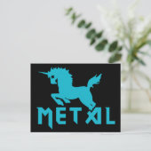 Unikorne sind Metall Postkarte (Stehend Vorderseite)