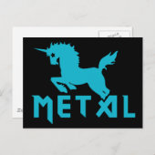 Unikorne sind Metall Postkarte (Vorne/Hinten)