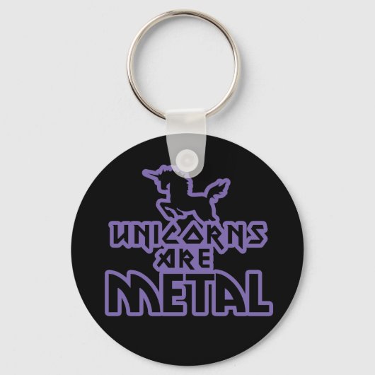Unikorne sind Metall Schlüsselanhänger (Vorderseite)