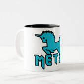 Unikorne sind Metall Zweifarbige Tasse (Vorderseite Links)