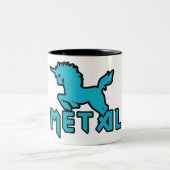 Unikorne sind Metall Zweifarbige Tasse (Mittel)