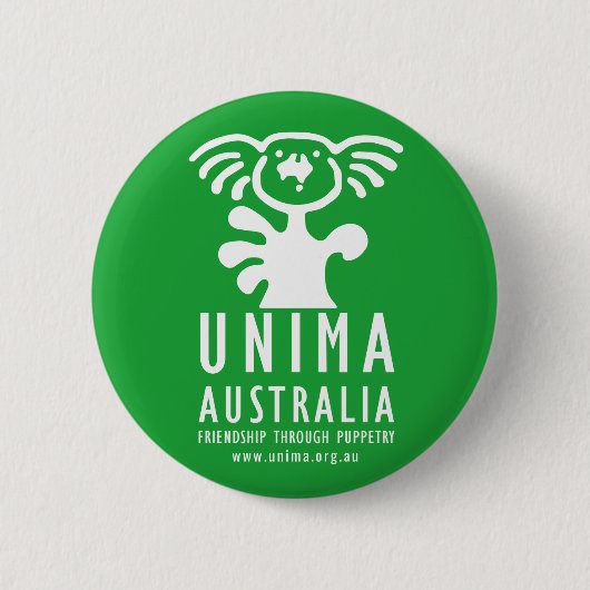 UNIMA Australien Abzeichen GRÜN Button (Vorderseite)