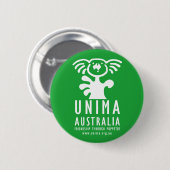 UNIMA Australien Abzeichen GRÜN Button (Vorne & Hinten)