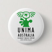UNIMA Australien Abzeichen WEISS Button (Vorderseite)