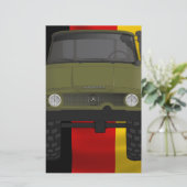 Unimog Deutsch-Flagge Briefpapier (Stehend Vorderseite)