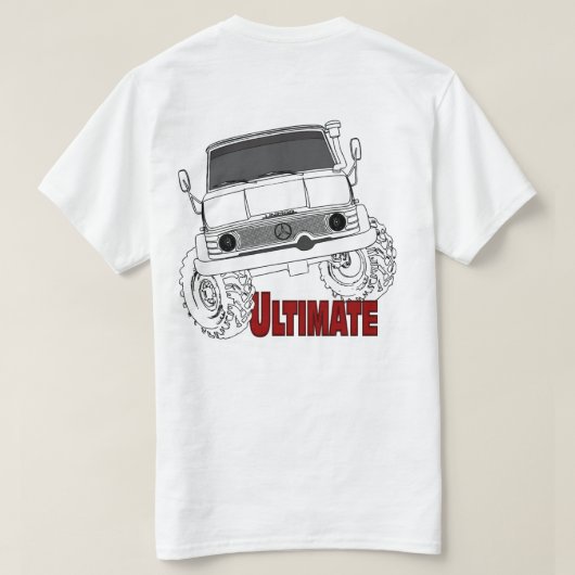 Unimog Neigung entscheidend T-Shirt (Design Rückseite)
