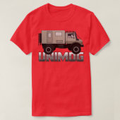 UNIMOG-Überlapper auf schwarz 1 T-Shirt (Design vorne)