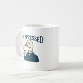 Unimpressed Duck Drinking Tea Meme Kaffeetasse (Vorderseite Links)
