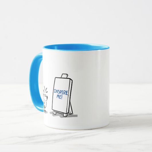 UNINSPIRED ARTIST von Jeff Willis Art Tasse (Vorderseite Links)