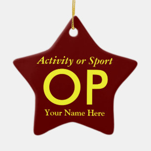 Unioder Highschool Varsity-Buchstabe-Andenken Keramik Ornament