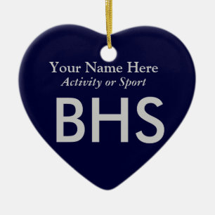 Unioder Highschool Varsity-Buchstabe-Andenken Keramik Ornament