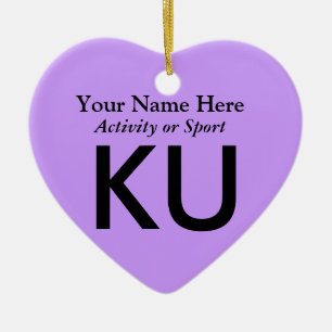 Unioder Highschool Varsity-Buchstabe-Andenken Keramikornament