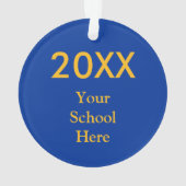 Unioder Highschool Varsity-Buchstabe-Andenken Ornament (Rückseite)