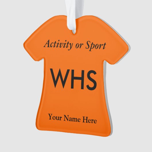 Unioder Highschool Varsity-Buchstabe-Andenken Ornament (Vorderseite)