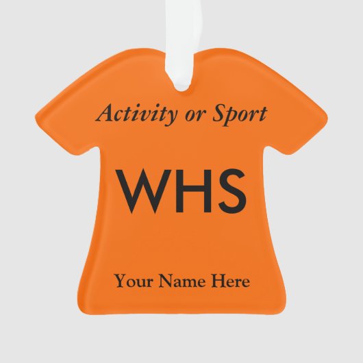 Unioder Highschool Varsity-Buchstabe-Andenken Ornament (Vorderseite)