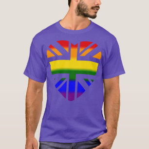 Union Dritte Kultur Herz Regenbogen T-Shirt