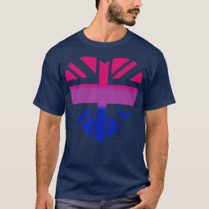 Union Dritte Kultur Herz Rosa Lila Blau T-Shirt