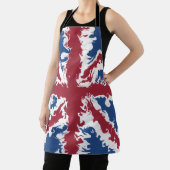 Union Jack Art, UK Flag Liquid Fluid Pattern Schürze (InSitu)