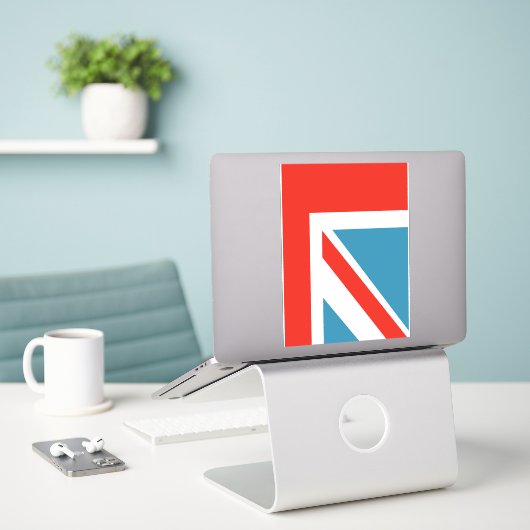 Union Jack Aufkleber (Laptop auf Schreibtisch)