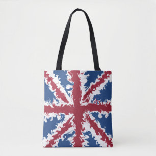 Union Jack Bag, UK Flag Liquid Art Tasche
