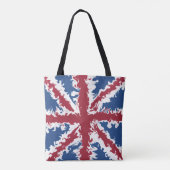 Union Jack Bag, UK Flag Liquid Art Tasche (Rückseite)