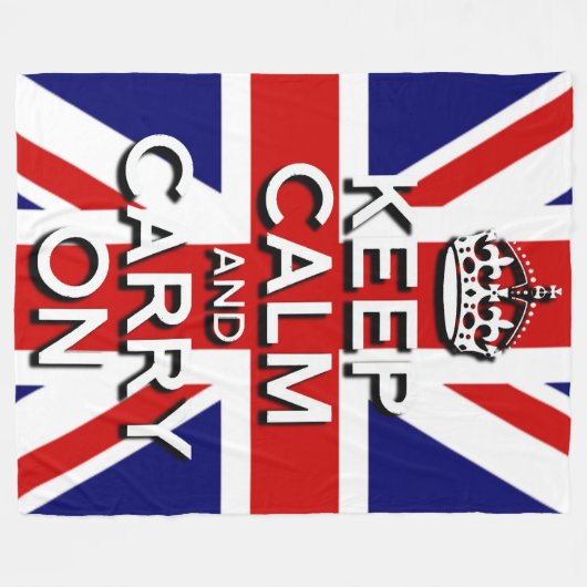 Union Jack behalte Ruhe und setzt fort Fleecedecke (Vorderseite (Horizontal))