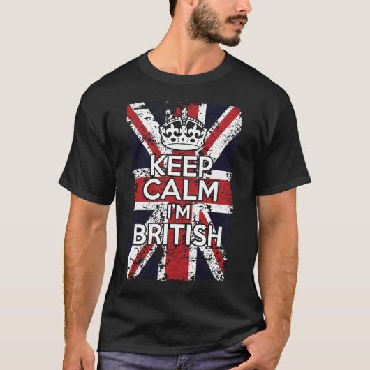 Union Jack Behielt Calm I ist britisches T-Shirt (Vorderseite)