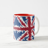 Union Jack Bespoke Zweifarbige Tasse (VorderseiteRechts)