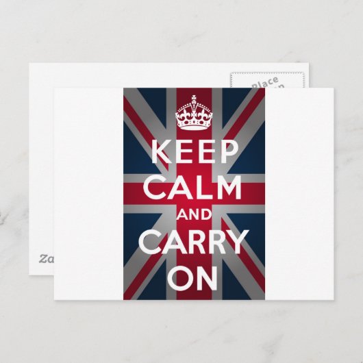 Union Jack bleibt ruhig und führt weiter Postkarte (Vorne/Hinten)