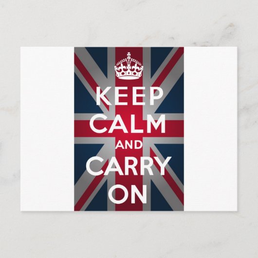 Union Jack bleibt ruhig und führt weiter Postkarte (Vorderseite)