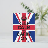 Union Jack bleibt ruhig und führt weiter Postkarte (Stehend Vorderseite)