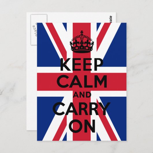 Union Jack bleibt ruhig und führt weiter Postkarte (Vorne/Hinten)