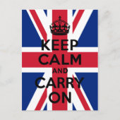 Union Jack bleibt ruhig und führt weiter Postkarte (Vorderseite)