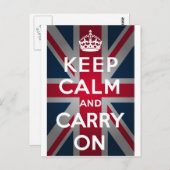 Union Jack bleibt ruhig und führt weiter Postkarte (Vorne/Hinten)