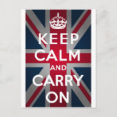 Union Jack bleibt ruhig und führt weiter Postkarte (Vorderseite)